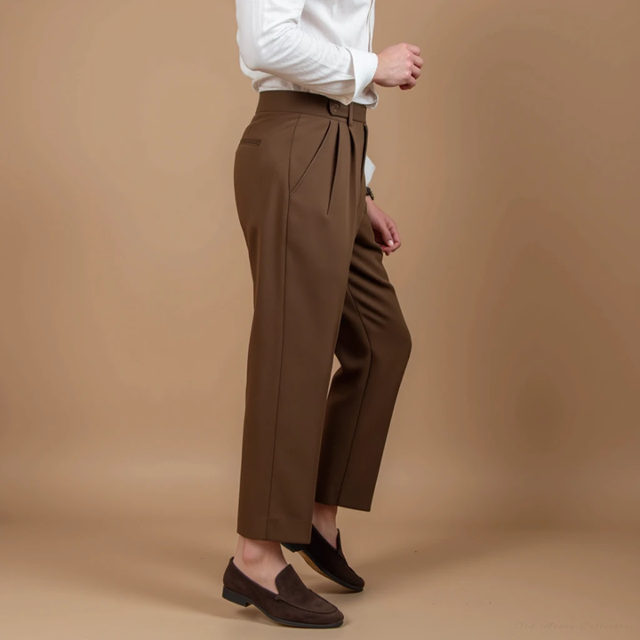 Pantaloni Monaco a Vita Alta