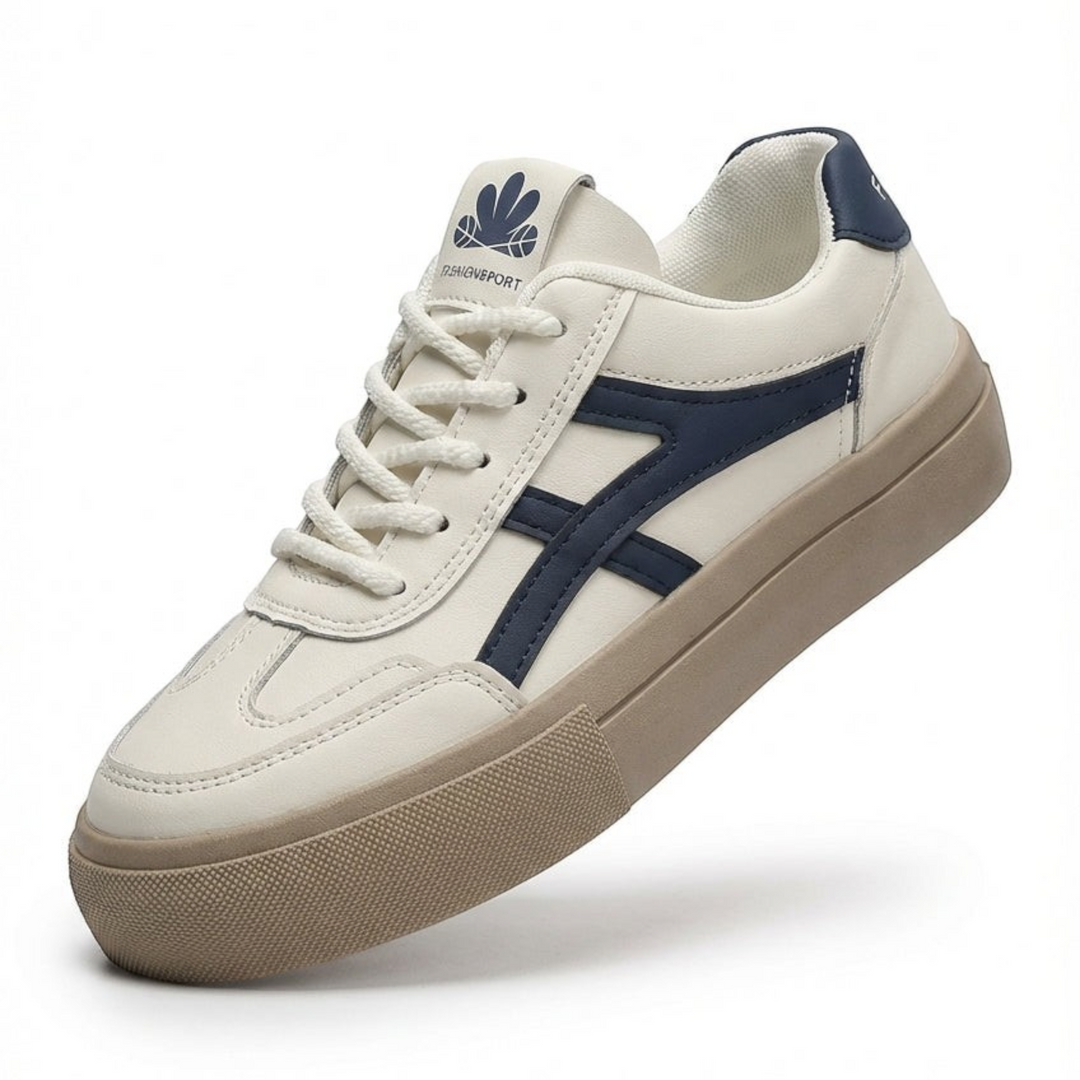 Dafne – Sneakers rétro a righe a contrasto in blu navy | Luna Moda