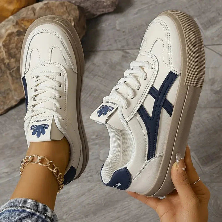 DAFNE - Sneakers retro a righe a contrasto