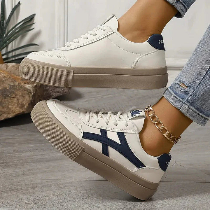 DAFNE - Sneakers retro a righe a contrasto