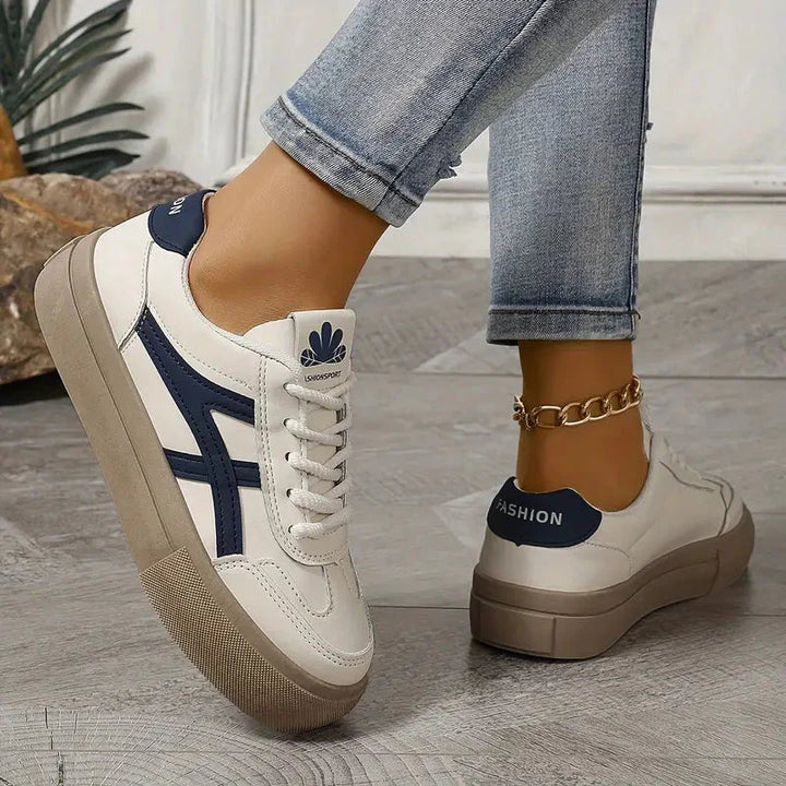 DAFNE - Sneakers retro a righe a contrasto