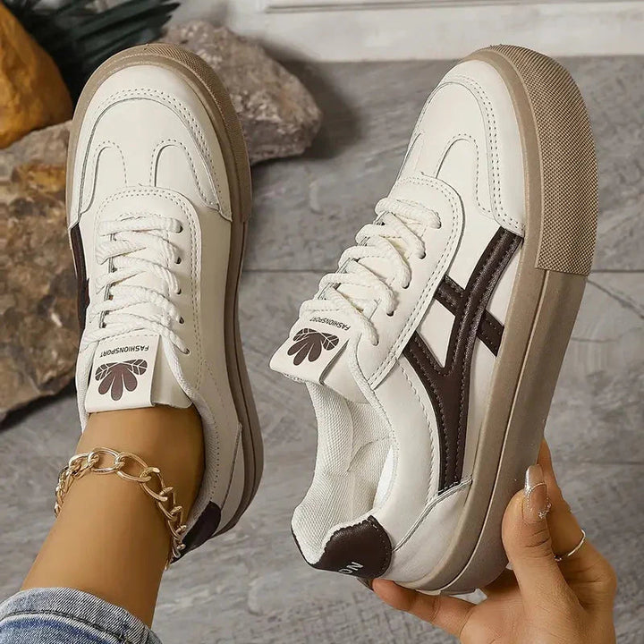 DAFNE - Sneakers retro a righe a contrasto