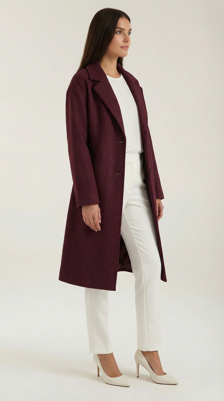 Diane – Cappotto lungo in mix di lana oversize