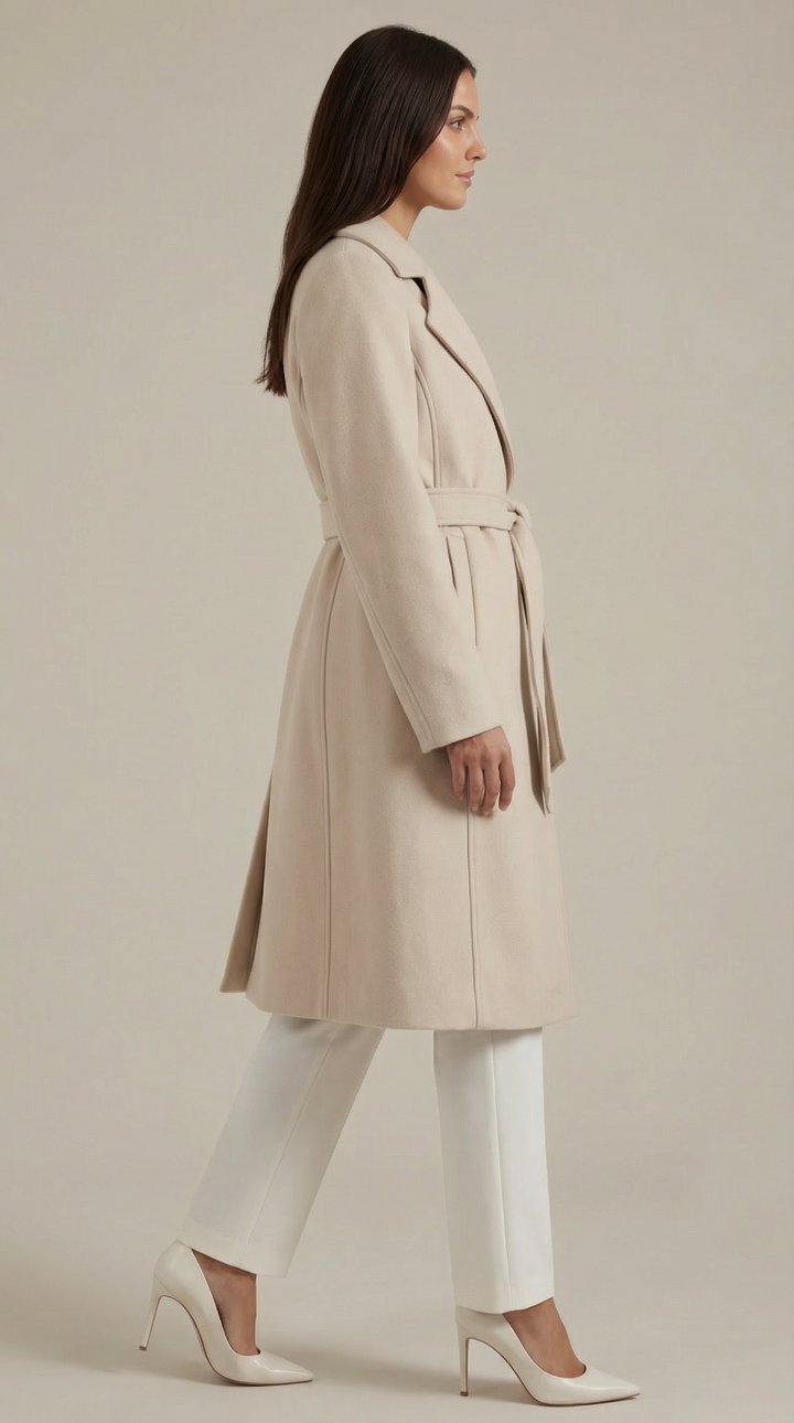 Joyce – Trench in misto lana con cintura