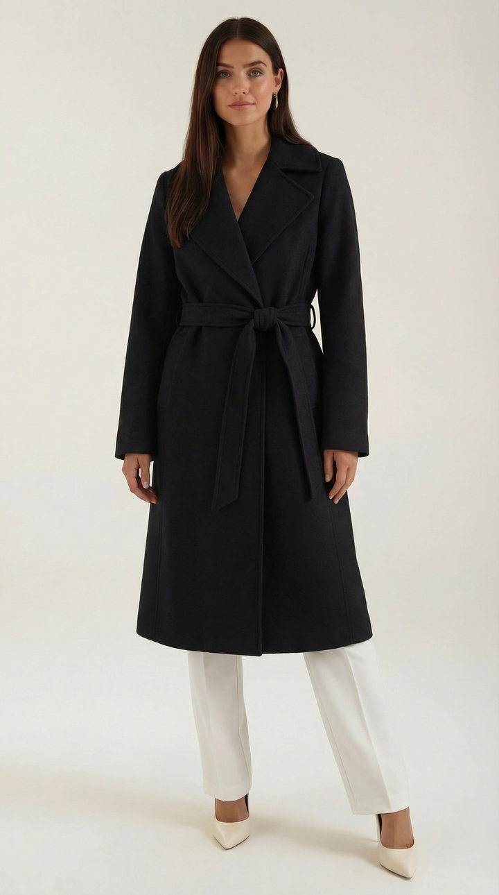 Joyce – Trench in misto lana con cintura