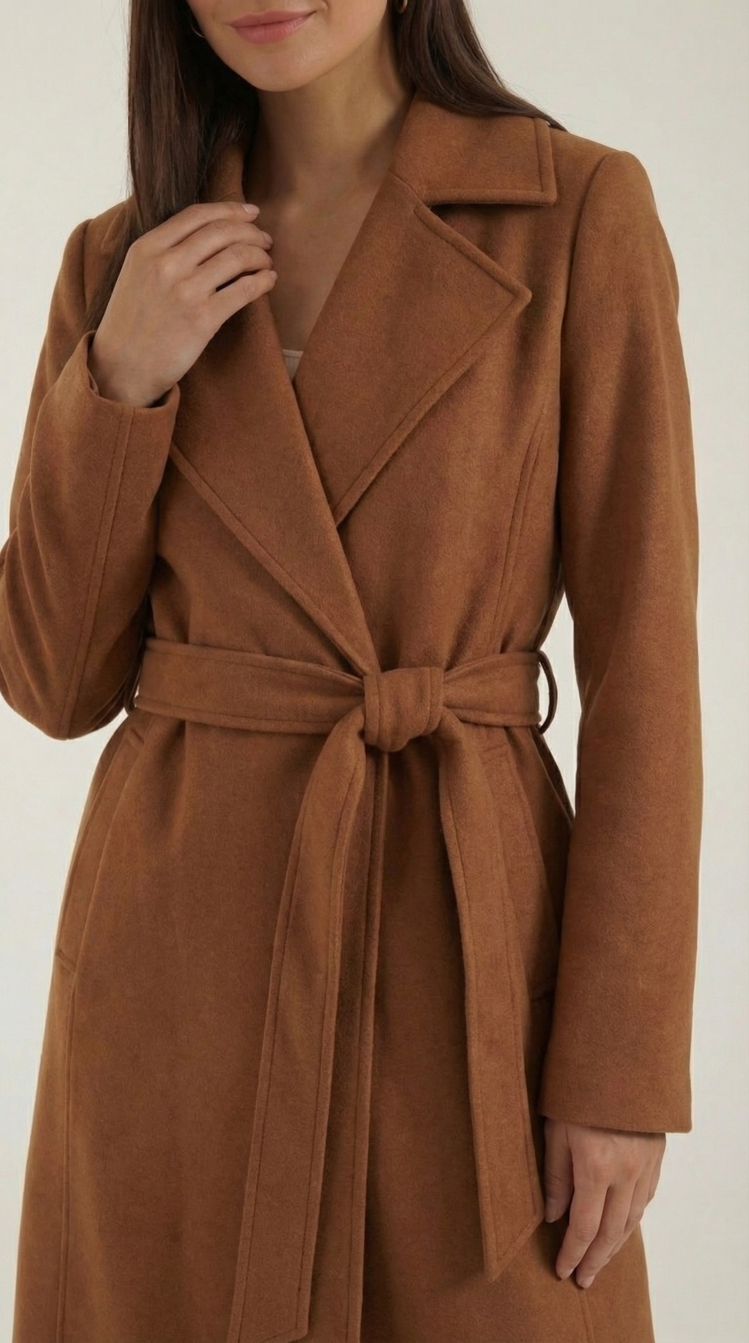 Joyce – Trench in misto lana con cintura