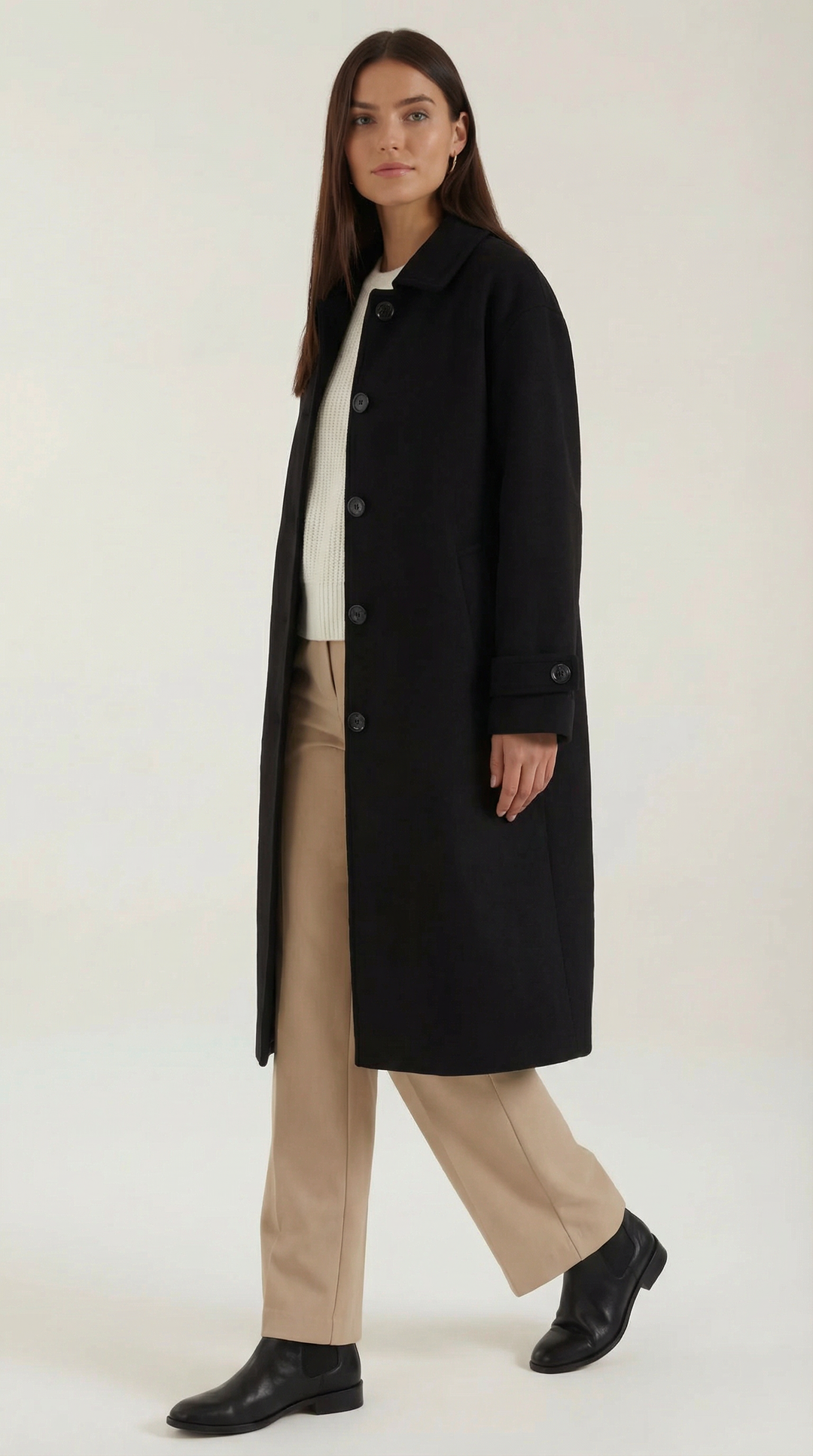 Martha – Cappotto lungo classico d'ispirazione vintage
