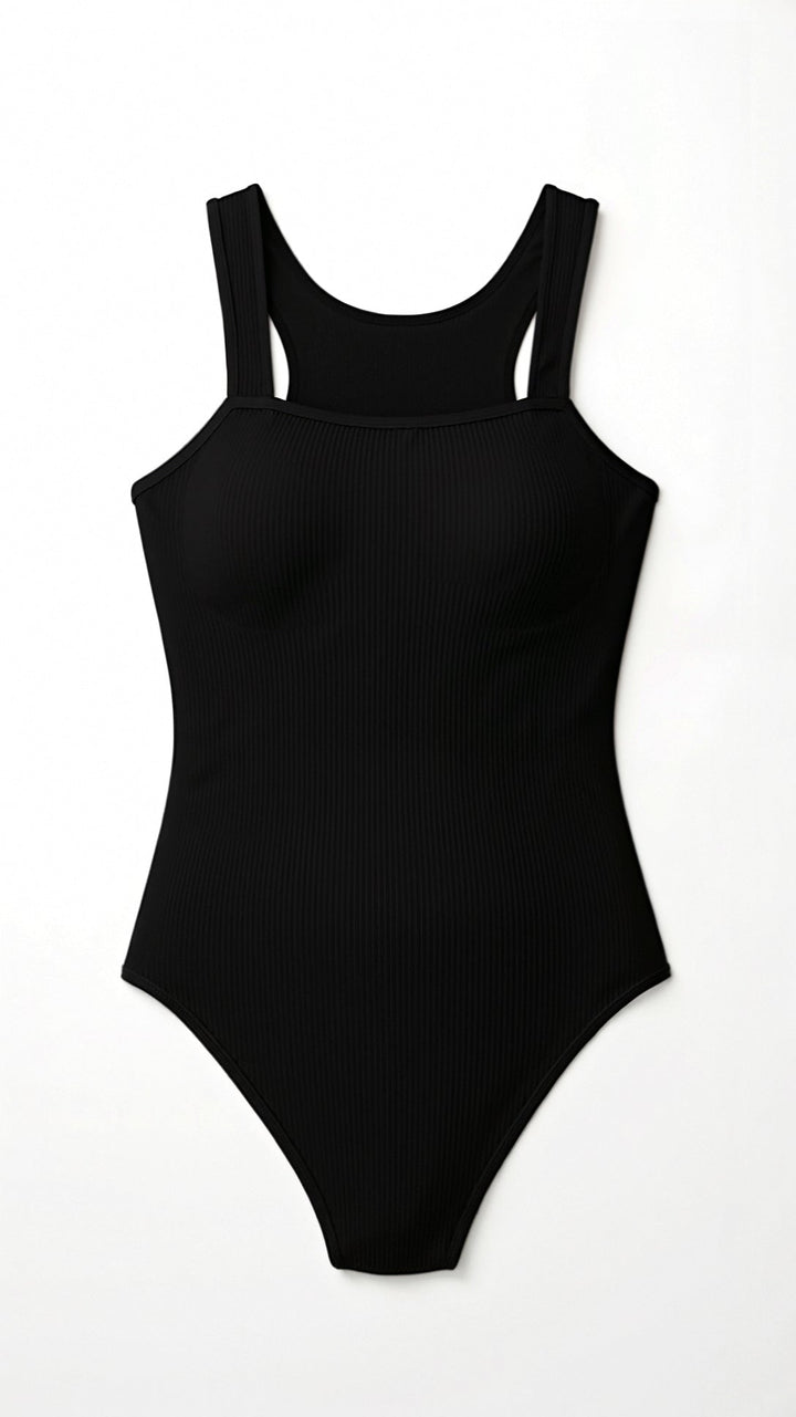 Body – collo quadrato in costina modellante