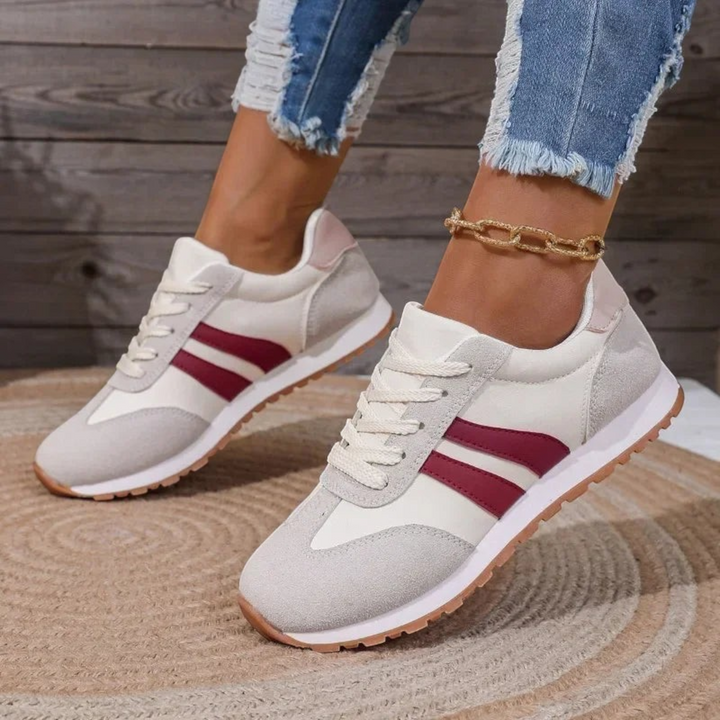 Gilda – Sneakers rétro con lacci in bordeaux | Luna Moda