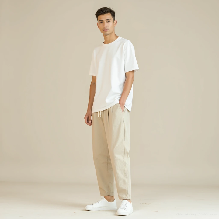 Pantaloni in Lino-Cotone Santorini