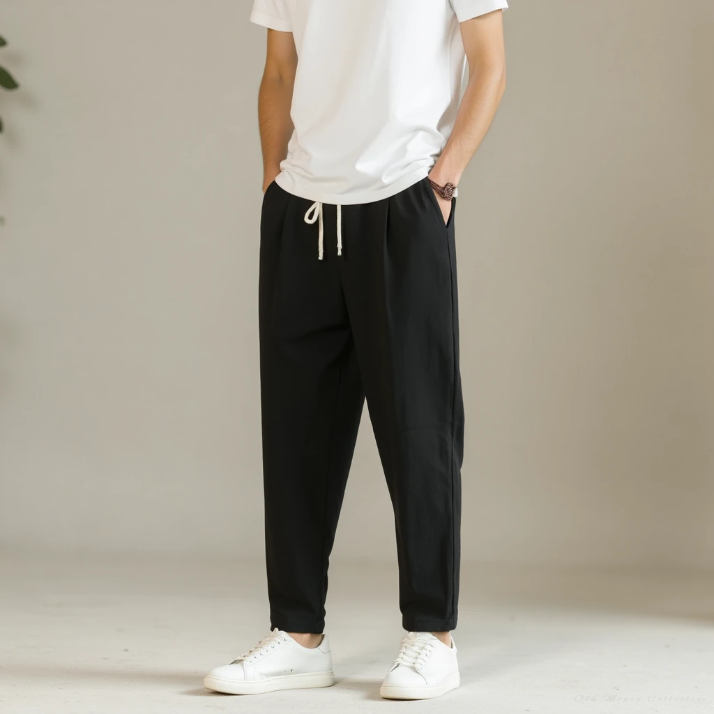 Pantaloni in Lino-Cotone Santorini