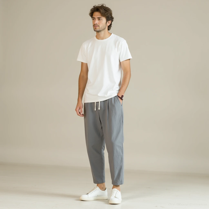 Pantaloni in Lino-Cotone Santorini