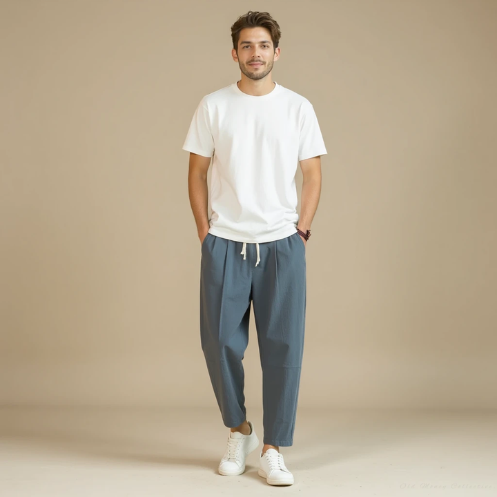 Pantaloni in Lino-Cotone Santorini