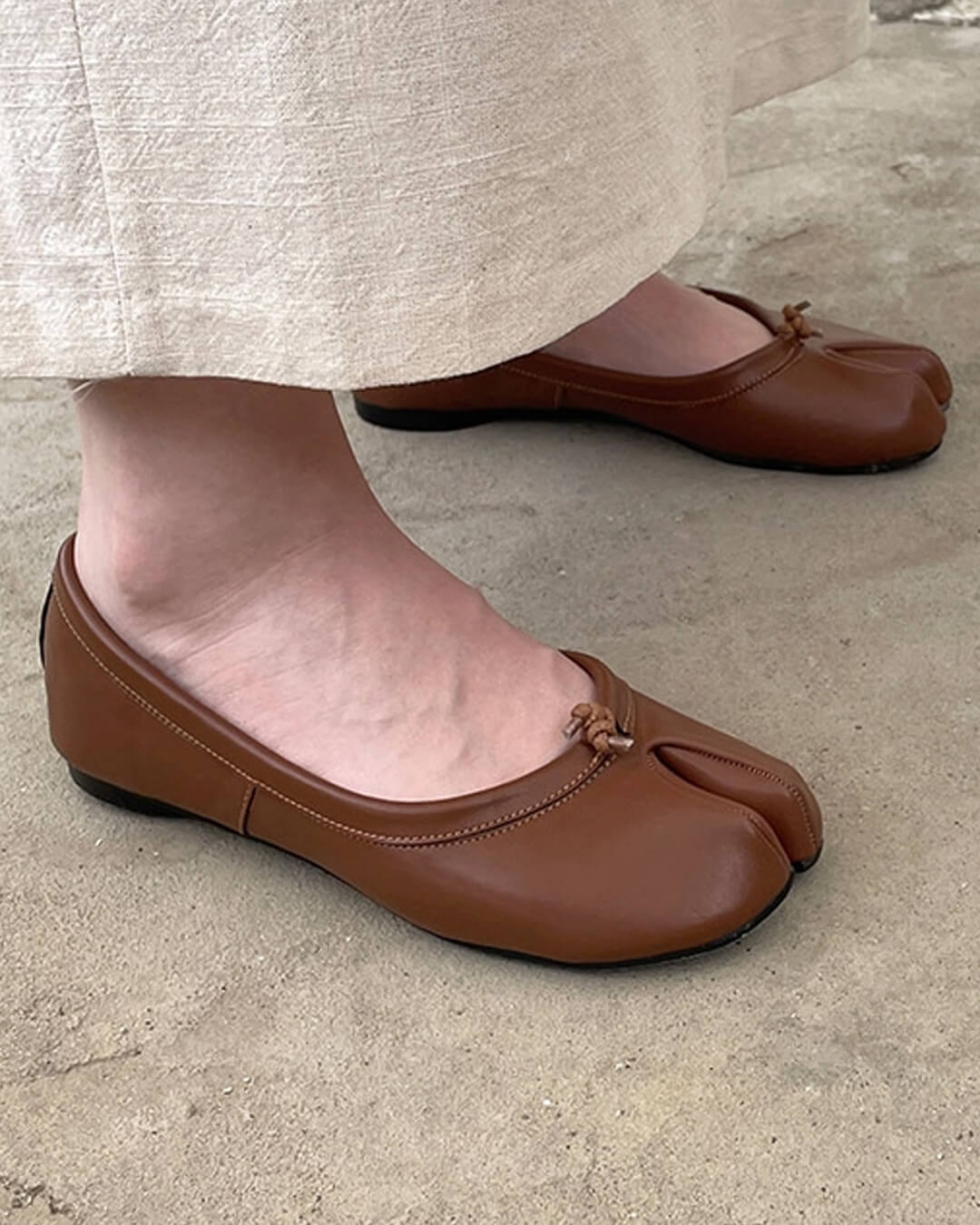 Alba – Ballerine Tabi in Ecopelle