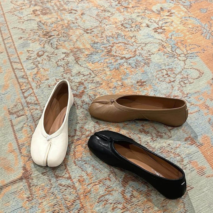 Alba – Ballerine tabi in ecopelle in nero | Luna Moda