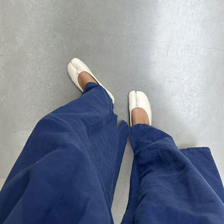 Alba – Ballerine tabi in ecopelle in bianco | Luna Moda