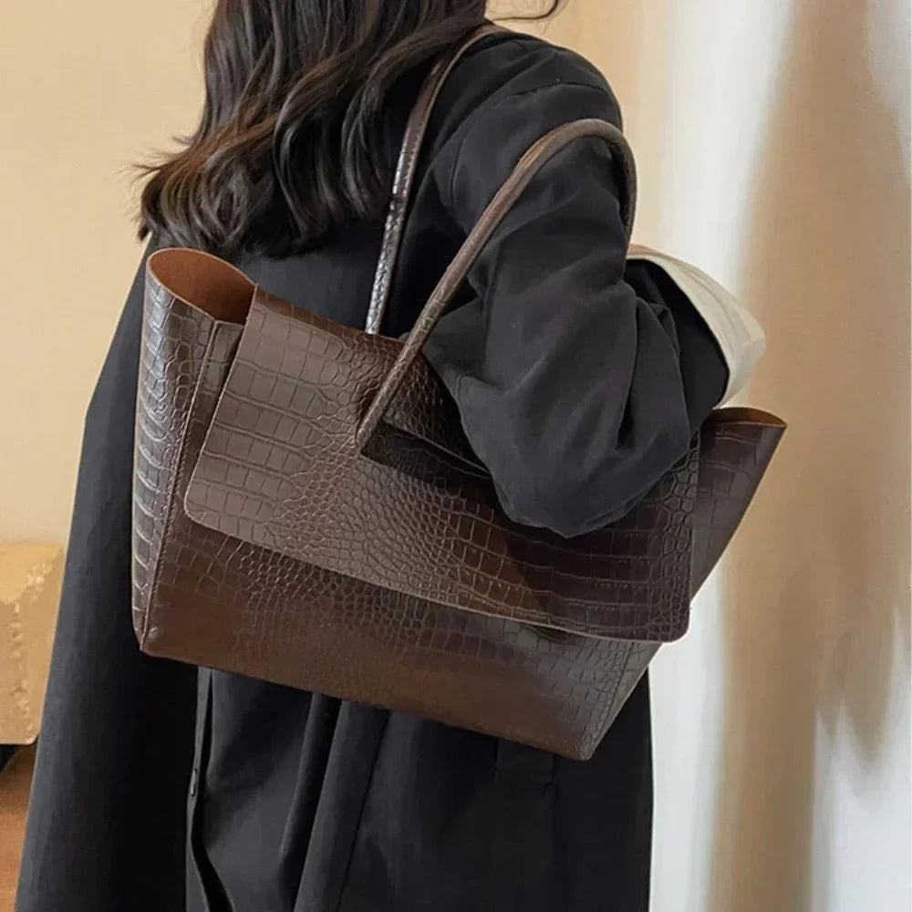 MADDALENA - Borsa a Mano Motivo Coccodrillo