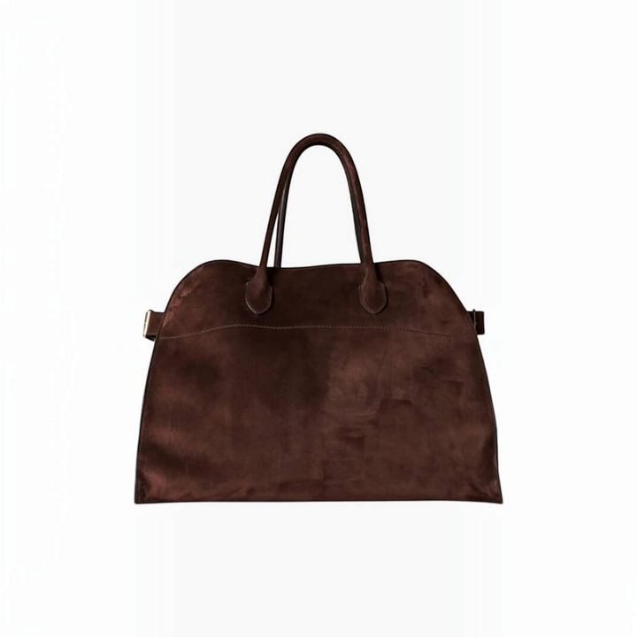 Roberta – Borsa shopper scamosciata in marrone | Luna Moda