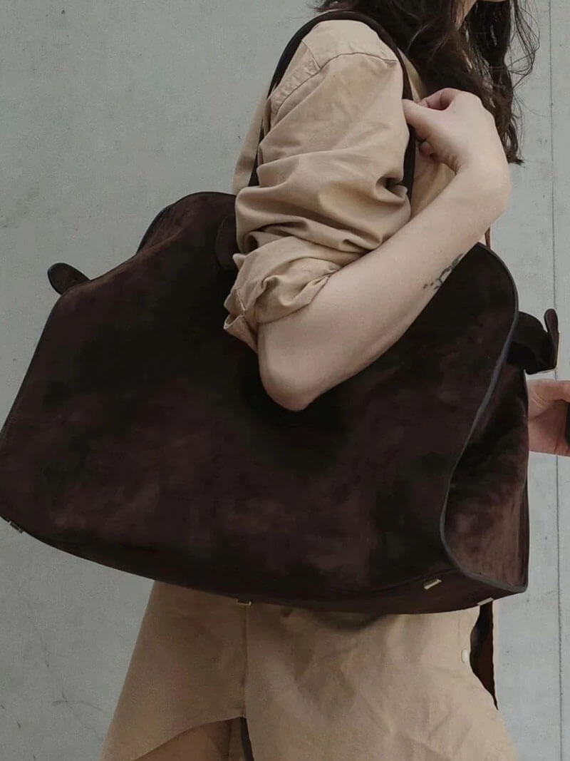 Roberta - Borsa Shopper Scamosciata