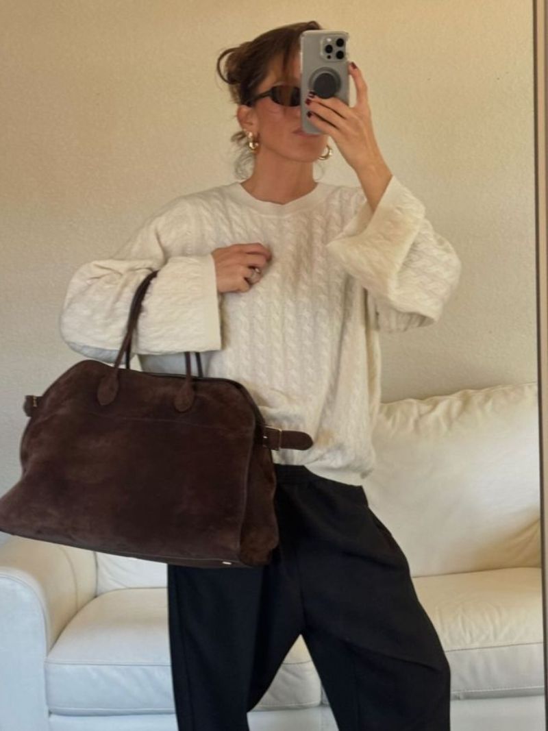 Roberta - Borsa Shopper Scamosciata