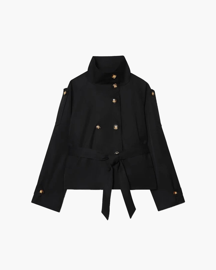 LIVIA - Giacca Trench Corta con Cintura