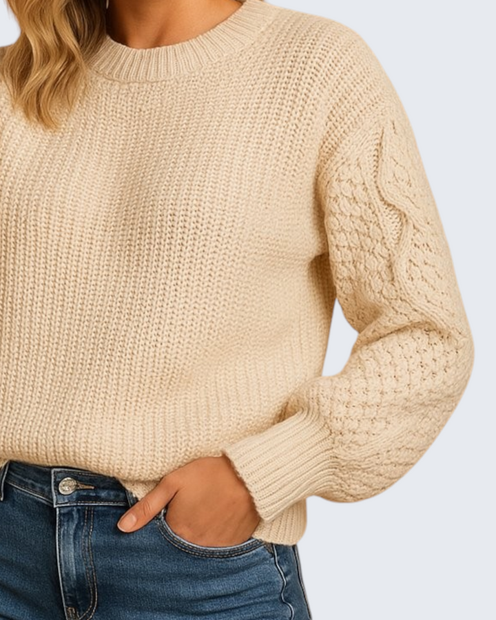 Marianna – Maglione con maniche a trecce
