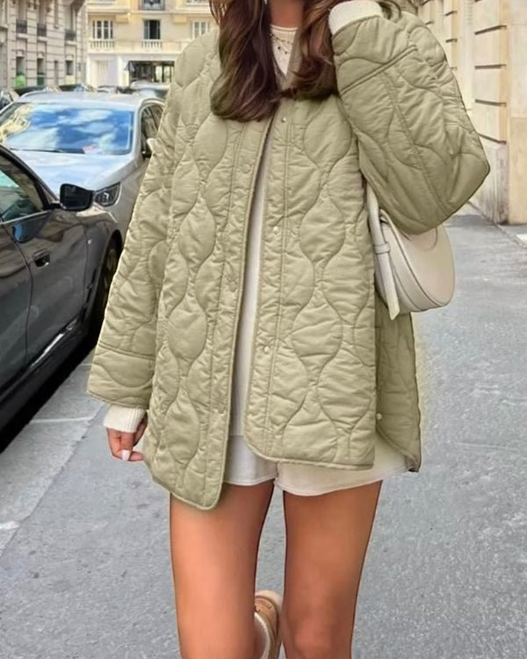 TANIA, giacca trapuntata girocollo – Luna Moda