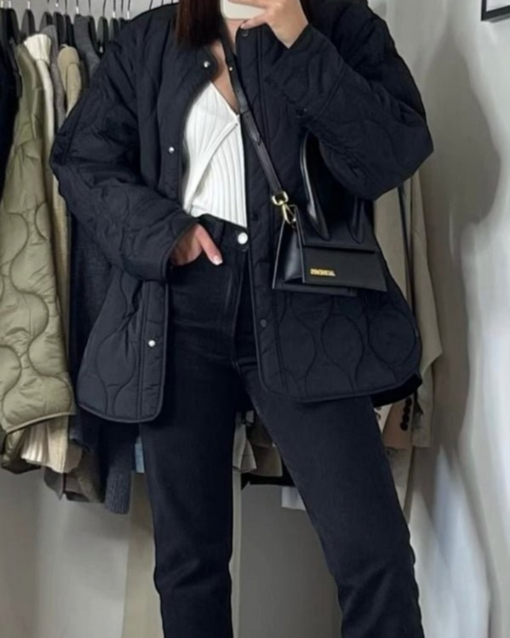 TANIA, giacca trapuntata girocollo – Luna Moda